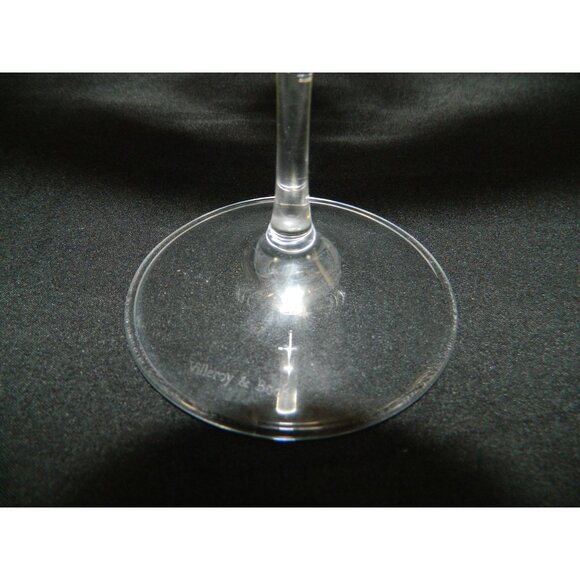 Villeroy & Boch Crystal Wine Glass Etched Signed Red Wine 8.5" - Picture 3 of 9
